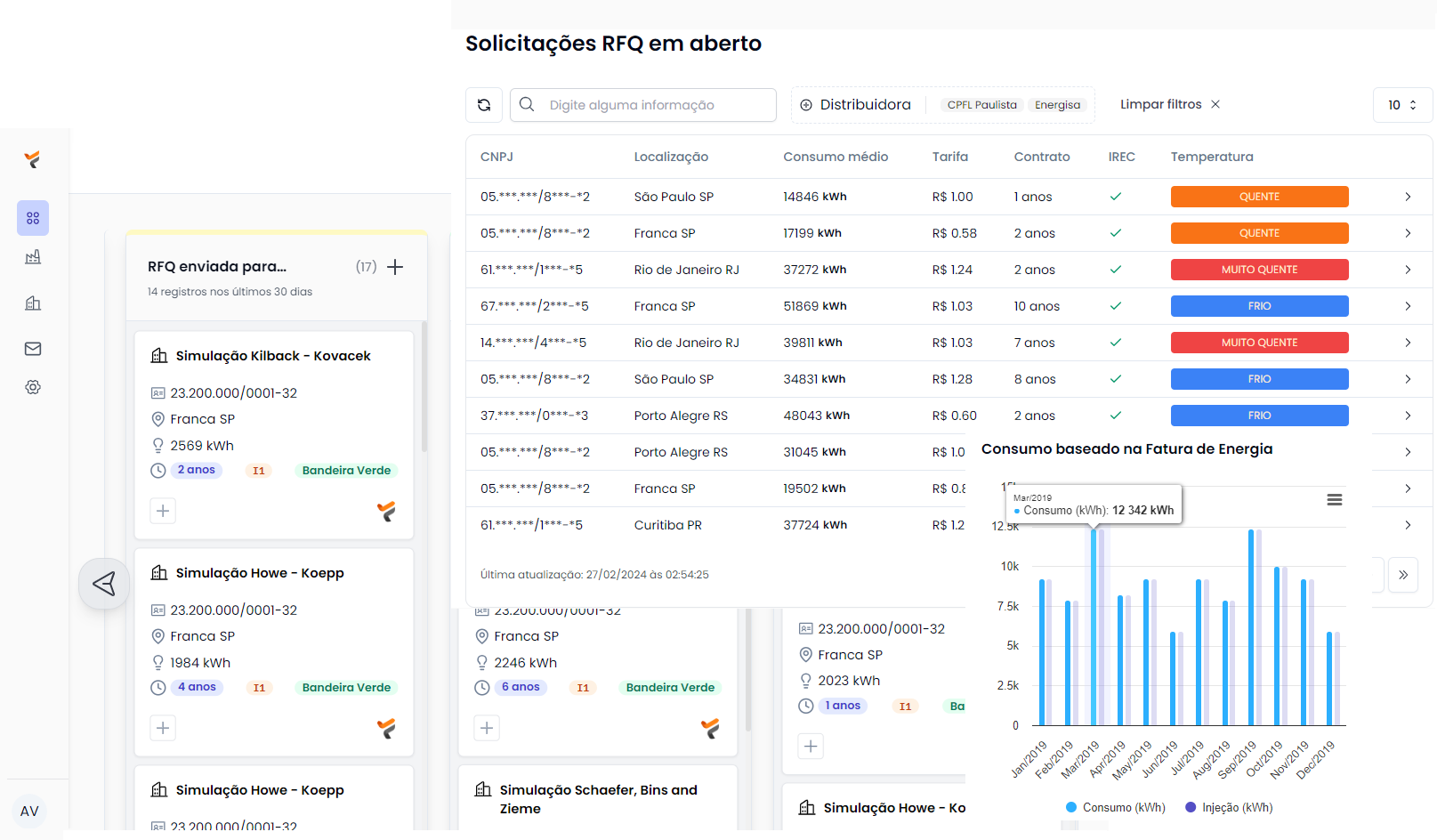 Imagem do aplicativo UCLive para comercializadoras