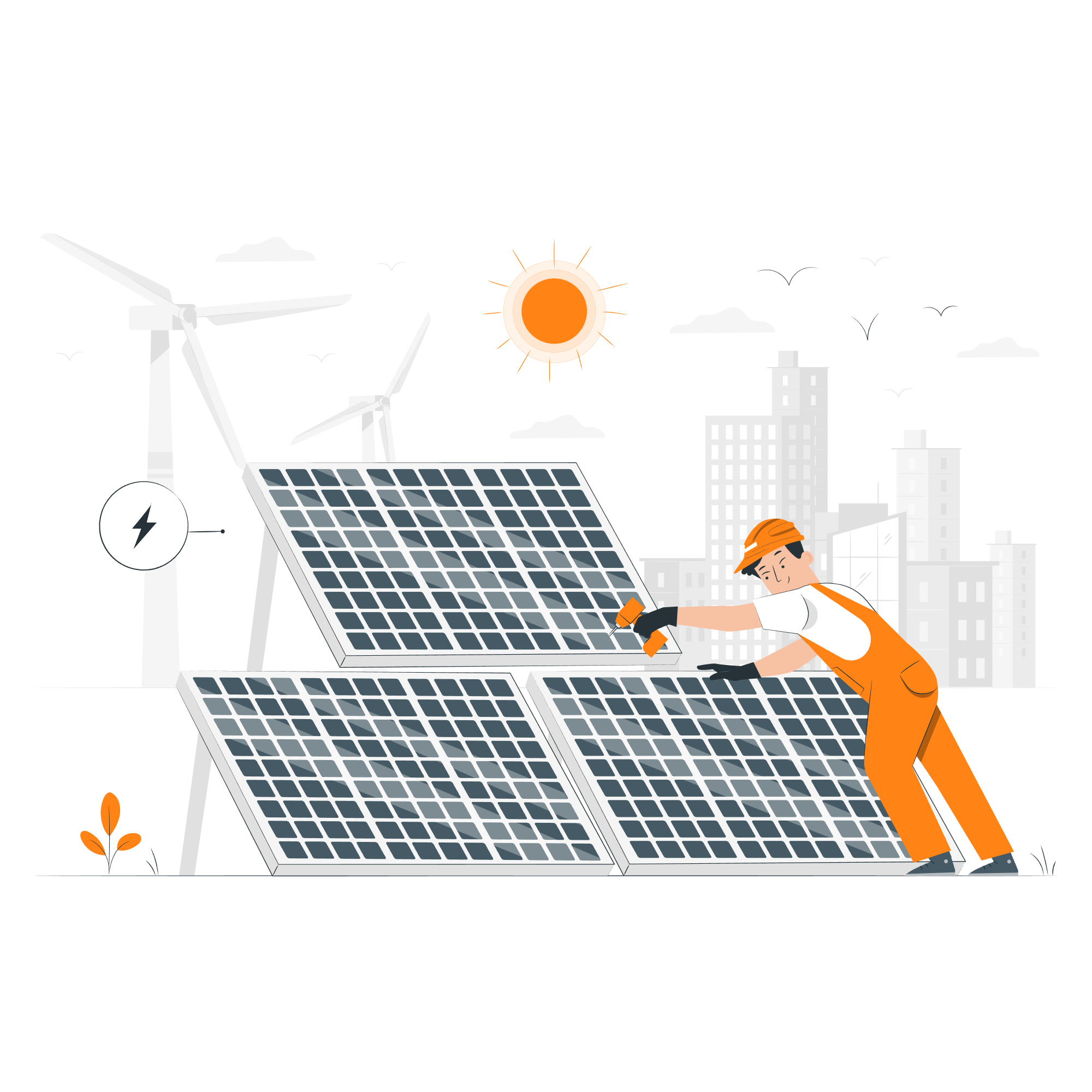 A energia produzida é injetada na rede